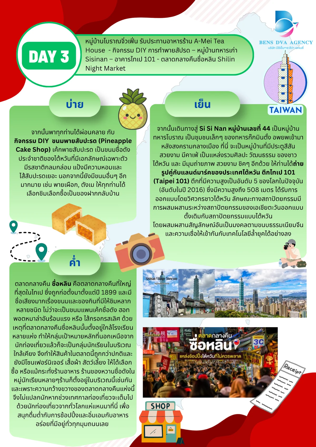 ทัวร์ส่วนตัวไต้หวัน 4 วัน 3 คืน ไทเป จิ่วเฟิ่น เป๋ยโถว เย่หลิว บินตรงการบินไทย — หน้า 10