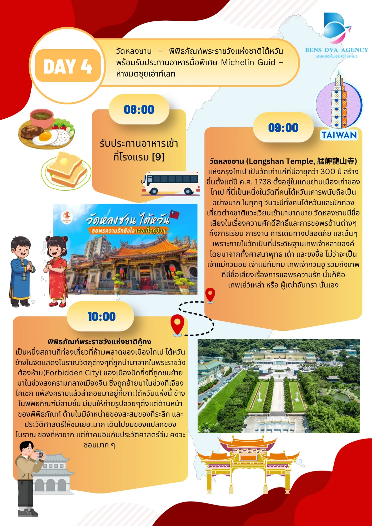ทัวร์ส่วนตัวไต้หวัน 4 วัน 3 คืน ไทเป จิ่วเฟิ่น เป๋ยโถว เย่หลิว บินตรงการบินไทย — หน้า 12